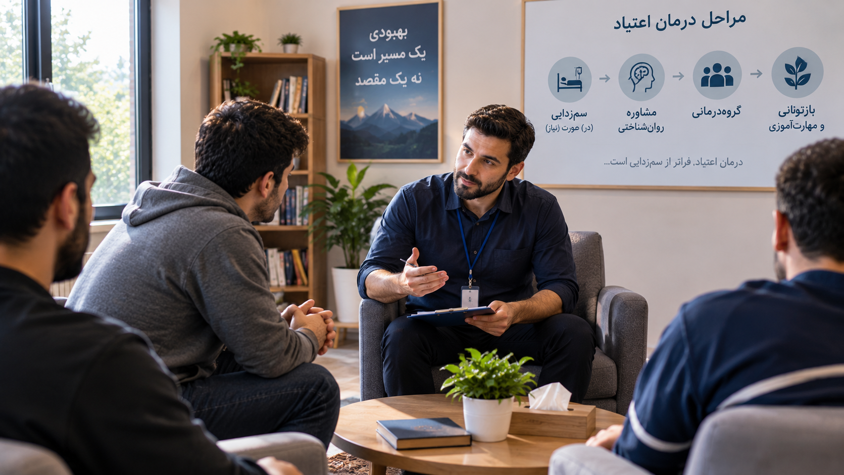 مشاوره روانشناختی و حمایت گروهی در روند درمان اعتیاد